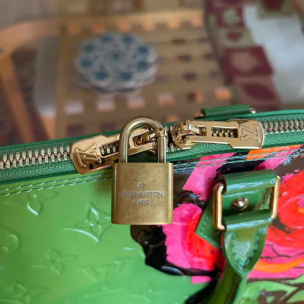 Louis Vuitton Vernis Alma GM - Limited Edition Stephen Sprouse Roses - Green